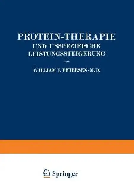 Cover of Protein-Therapie Und Unspezifische Leistungssteigerung