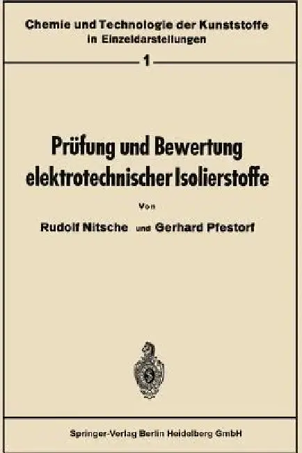 Cover of Prüfung Und Bewertung Elektrotechnischer Isolierstoffe