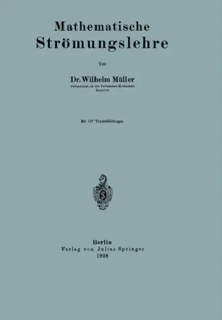 Cover of Mathematische Strömungslehre
