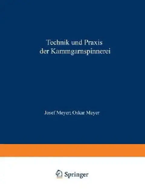 Cover of Technik Und PRAXIS Der Kammgarnspinnerei