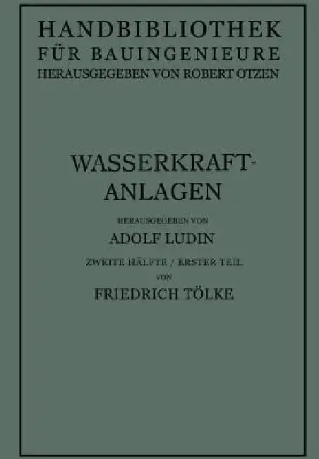 Cover of Wasserkraftanlagen