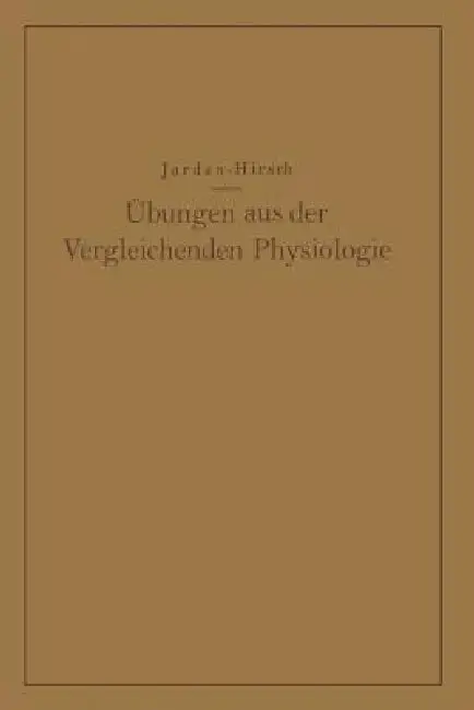 Cover of Übungen Aus Der Vergleichenden Physiologie