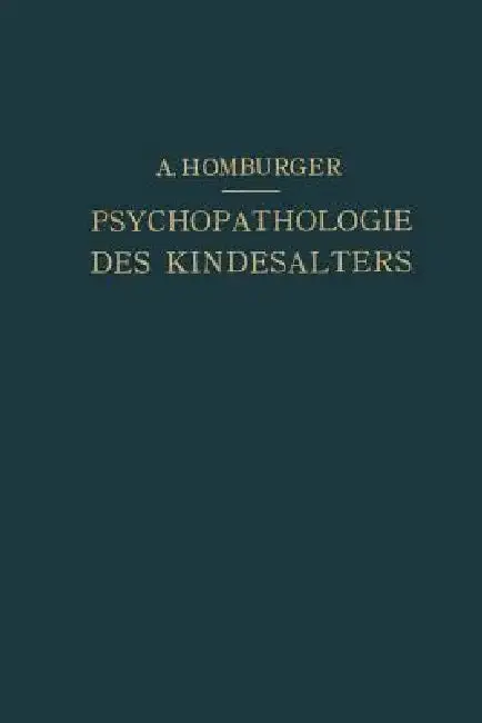 Cover of Vorlesungen Über Psychopathologie Des Kindesalters