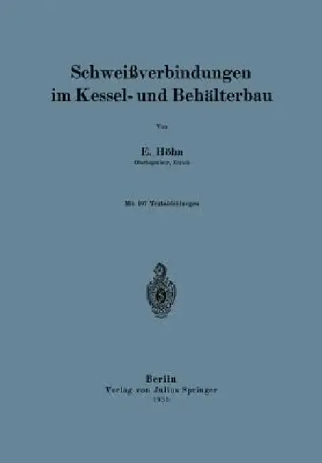 Cover of Schweißverbindungen Im Kessel- Und Behälterbau