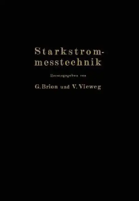 Cover of Starkstrommeßtechnik