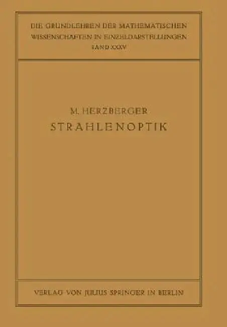Cover of Strahlenoptik