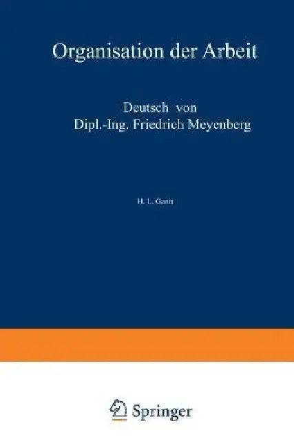 Cover of Organisation Der Arbeit
