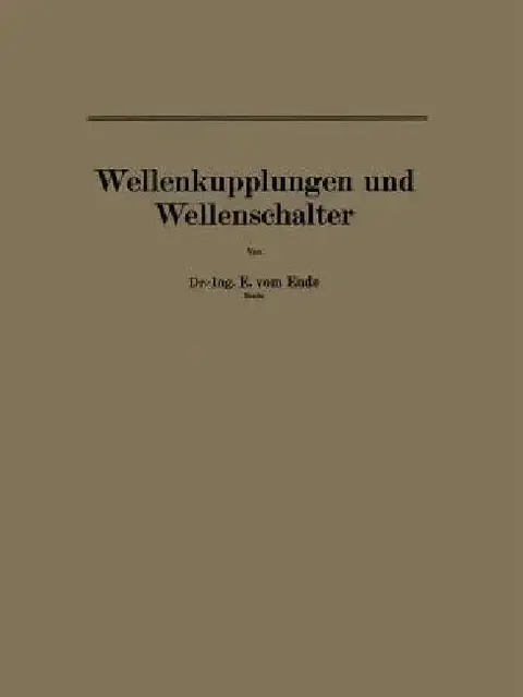 Cover of Wellenkupplungen Und Wellenschalter