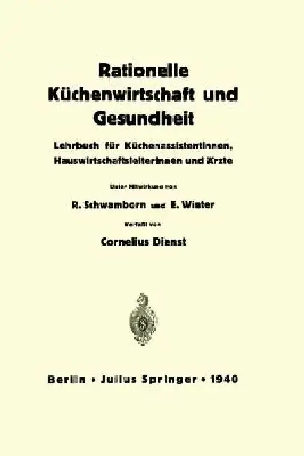 Cover of Rationelle Küchenwirtschaft Und Gesundheit