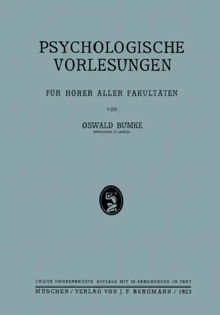 Cover of Psychologische Vorlesungen