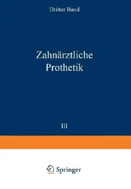Cover of Zahnärztliche Prothetik
