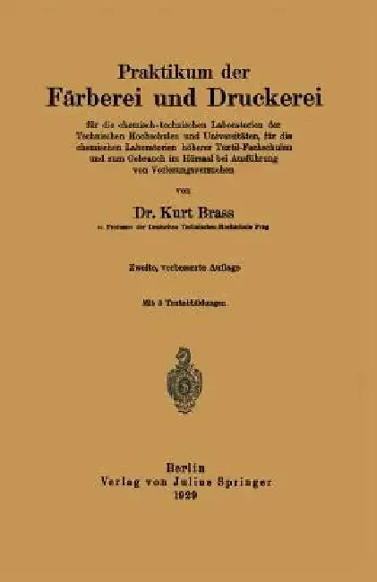 Cover of Praktikum Der Färberei Und Druckerei