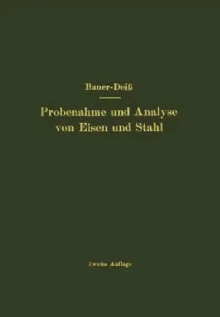 Cover of Probenahme Und Analyse Von Eisen Und Stahl