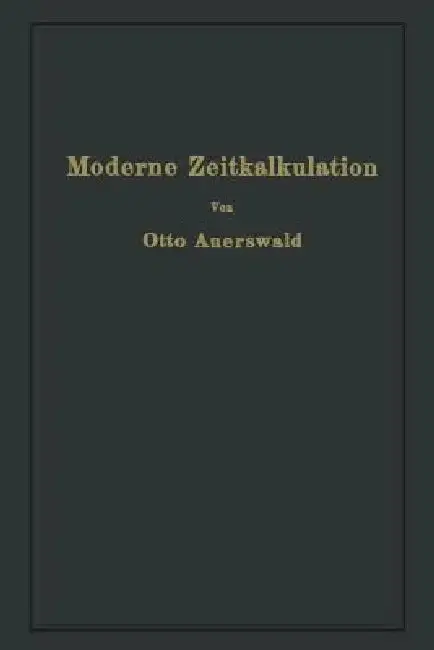 Cover of Moderne Zeitkalkulation