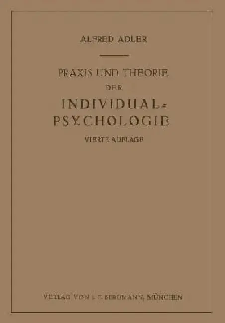 Cover of PRAXIS Und Theorie Der Individual-Psychologie