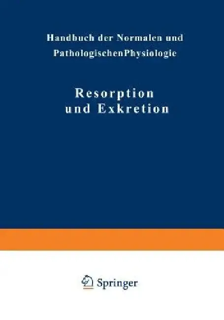 Cover of Resorption Und Exkretion