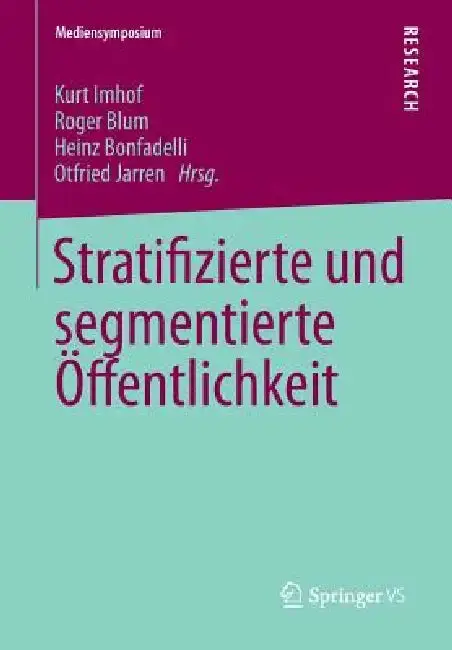 Cover of Stratifizierte Und Segmentierte Öffentlichkeit