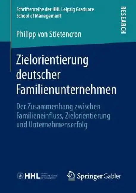 Cover of Zielorientierung Deutscher Familienunternehmen