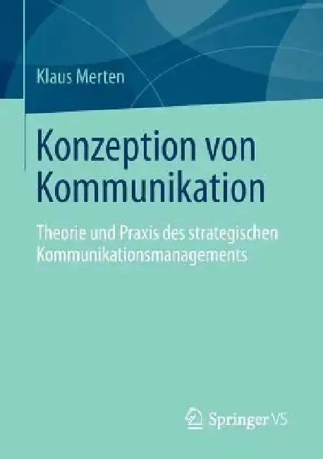 Cover of Konzeption Von Kommunikation