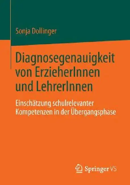 Cover of Diagnosegenauigkeit Von Erzieherinnen Und Lehrerinnen