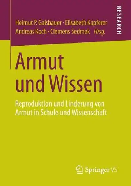 Cover of Armut Und Wissen