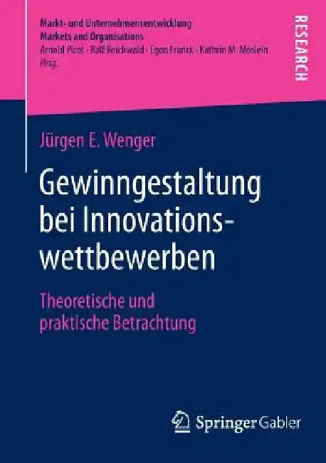 Cover of Gewinngestaltung Bei Innovationswettbewerben
