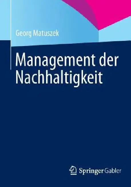 Cover of Management Der Nachhaltigkeit