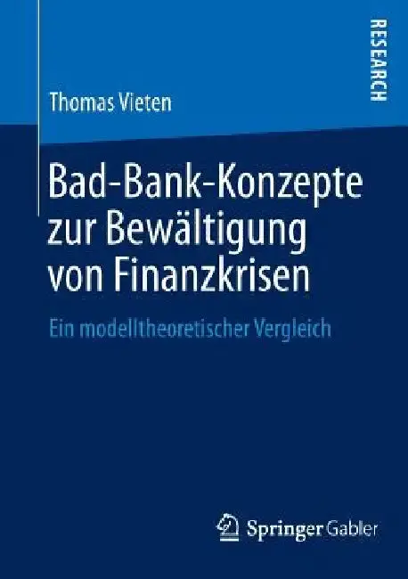 Cover of Bad-Bank-Konzepte Zur Bewältigung Von Finanzkrisen