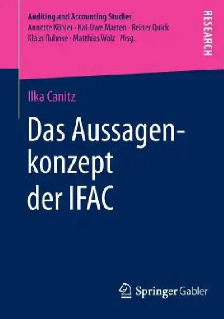 Cover of Das Aussagenkonzept Der Ifac