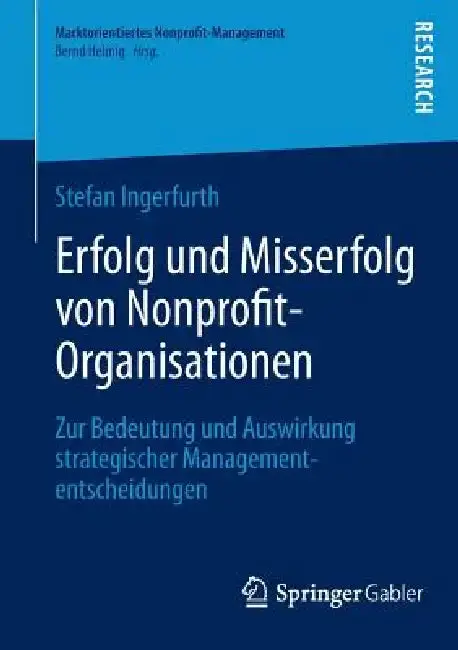 Cover of Erfolg Und Misserfolg Von Nonprofit-Organisationen
