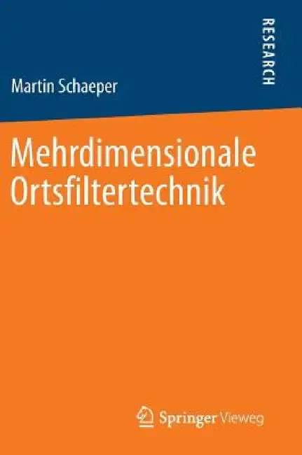 Cover of Mehrdimensionale Ortsfiltertechnik