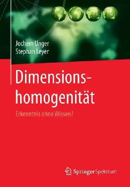 Cover of Dimensionshomogenität