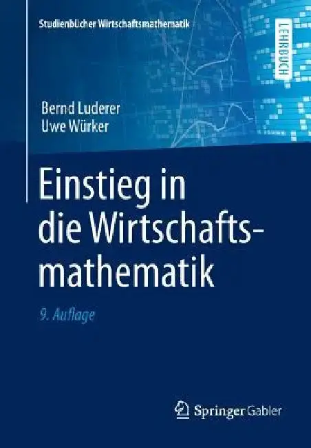 Cover of Einstieg in Die Wirtschaftsmathematik