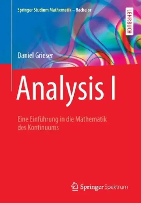 Cover of Analysis I