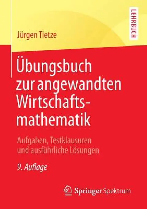 Cover of Übungsbuch Zur Angewandten Wirtschaftsmathematik