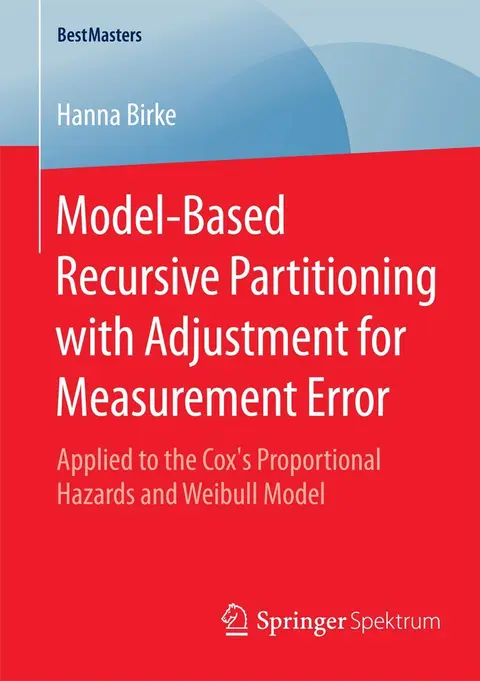Cover of Model-Based Recursive Partitioning with Adjustment for Measurement Error