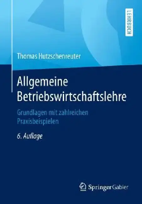 Cover of Allgemeine Betriebswirtschaftslehre