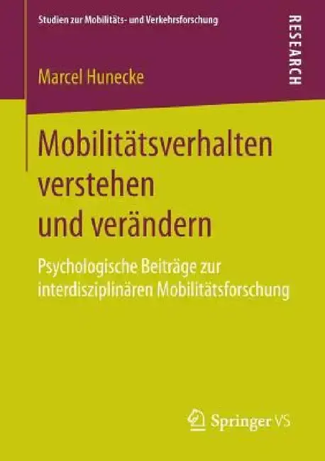 Cover of Mobilitätsverhalten Verstehen Und Verändern