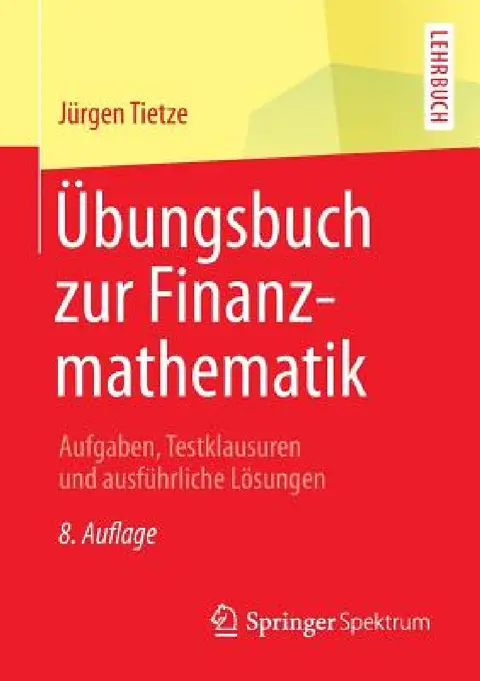 Cover of Übungsbuch Zur Finanzmathematik
