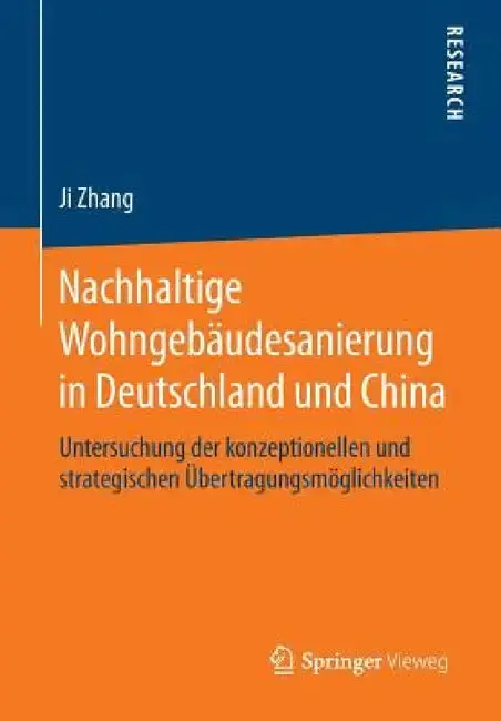 Cover of Nachhaltige Wohngebäudesanierung in Deutschland Und China