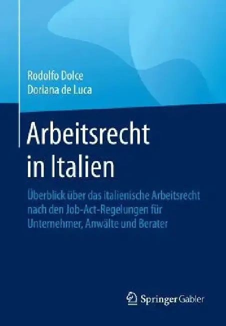 Cover of Arbeitsrecht in Italien