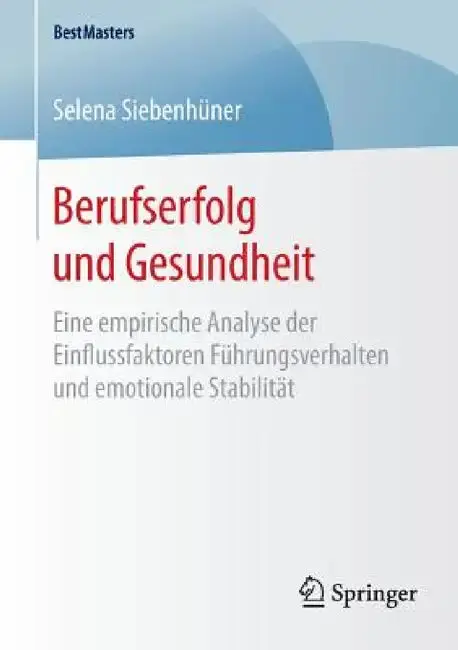 Cover of Berufserfolg Und Gesundheit