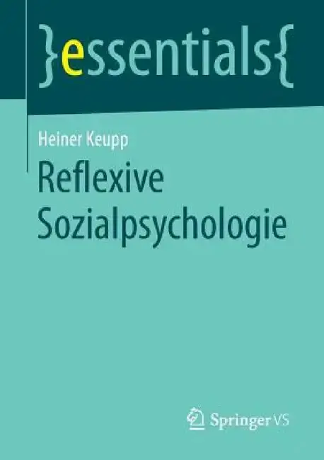 Cover of Reflexive Sozialpsychologie