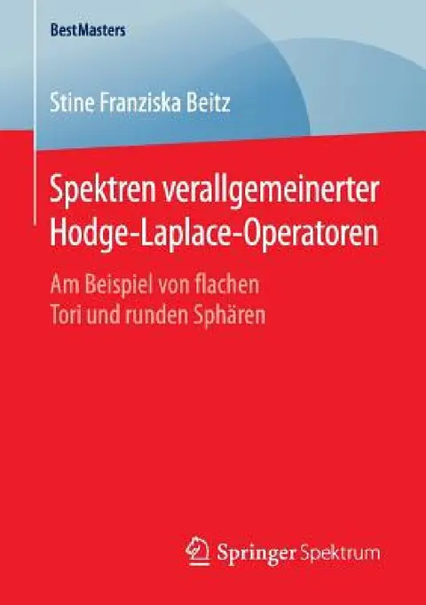 Cover of Spektren Verallgemeinerter Hodge-Laplace-Operatoren
