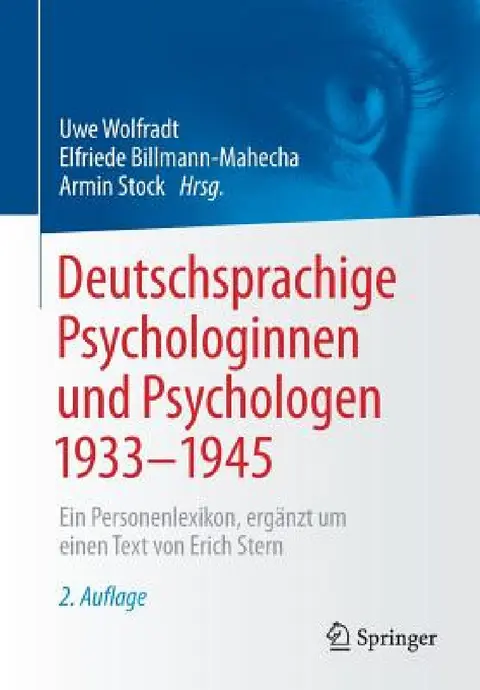 Cover of Deutschsprachige Psychologinnen Und Psychologen 1933-1945