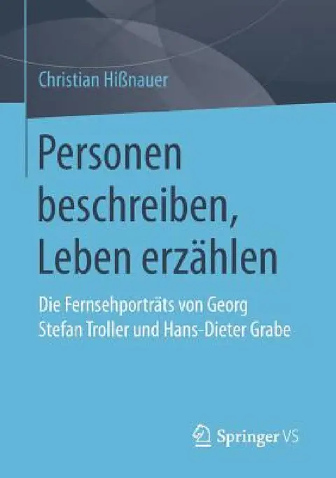 Cover of Personen Beschreiben, Leben Erzählen