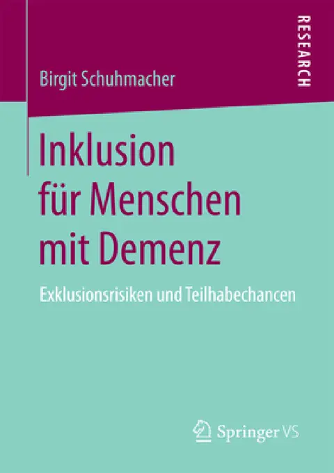 Cover of Inklusion Für Menschen Mit Demenz