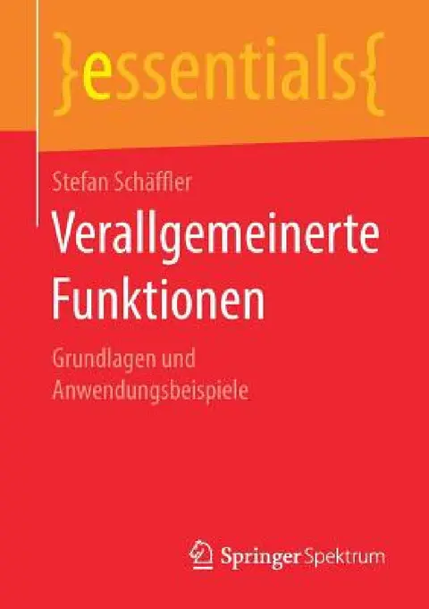 Cover of Verallgemeinerte Funktionen