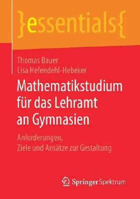 Cover of Mathematikstudium Für Das Lehramt an Gymnasien