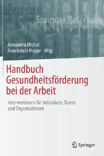 Cover of Handbuch Gesundheitsförderung Bei Der Arbeit